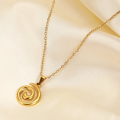Aveline Spiral Pendant Necklace