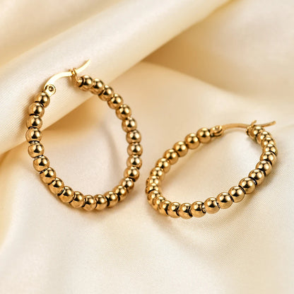 Ball Statement Hoop Earrings