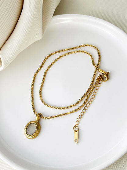 Gemstone Twist Pendant Necklace