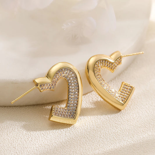 Arvella Half-Heart Studs