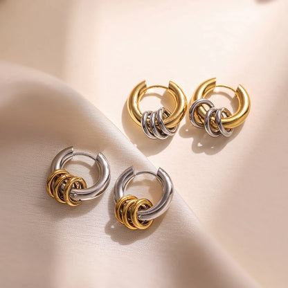 Classic Steel Hoop Earrings