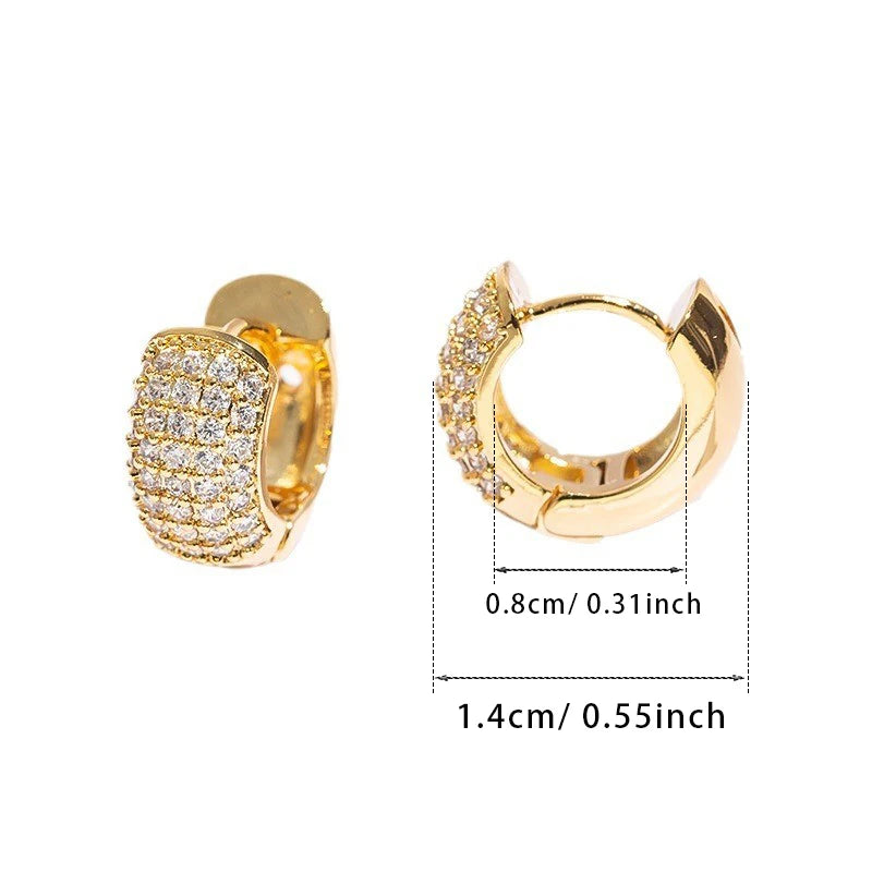 Sophie Zircon Hoop Earrings