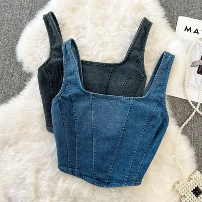 Kaia Denim Corset Top