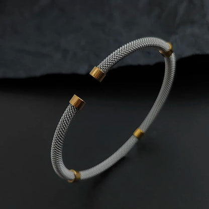 Braided Mesh Gold Bracelet