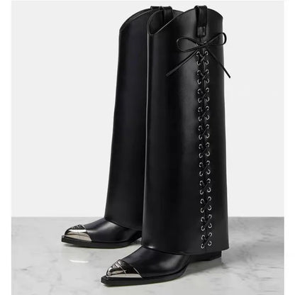 Raven Metal Heel Boots