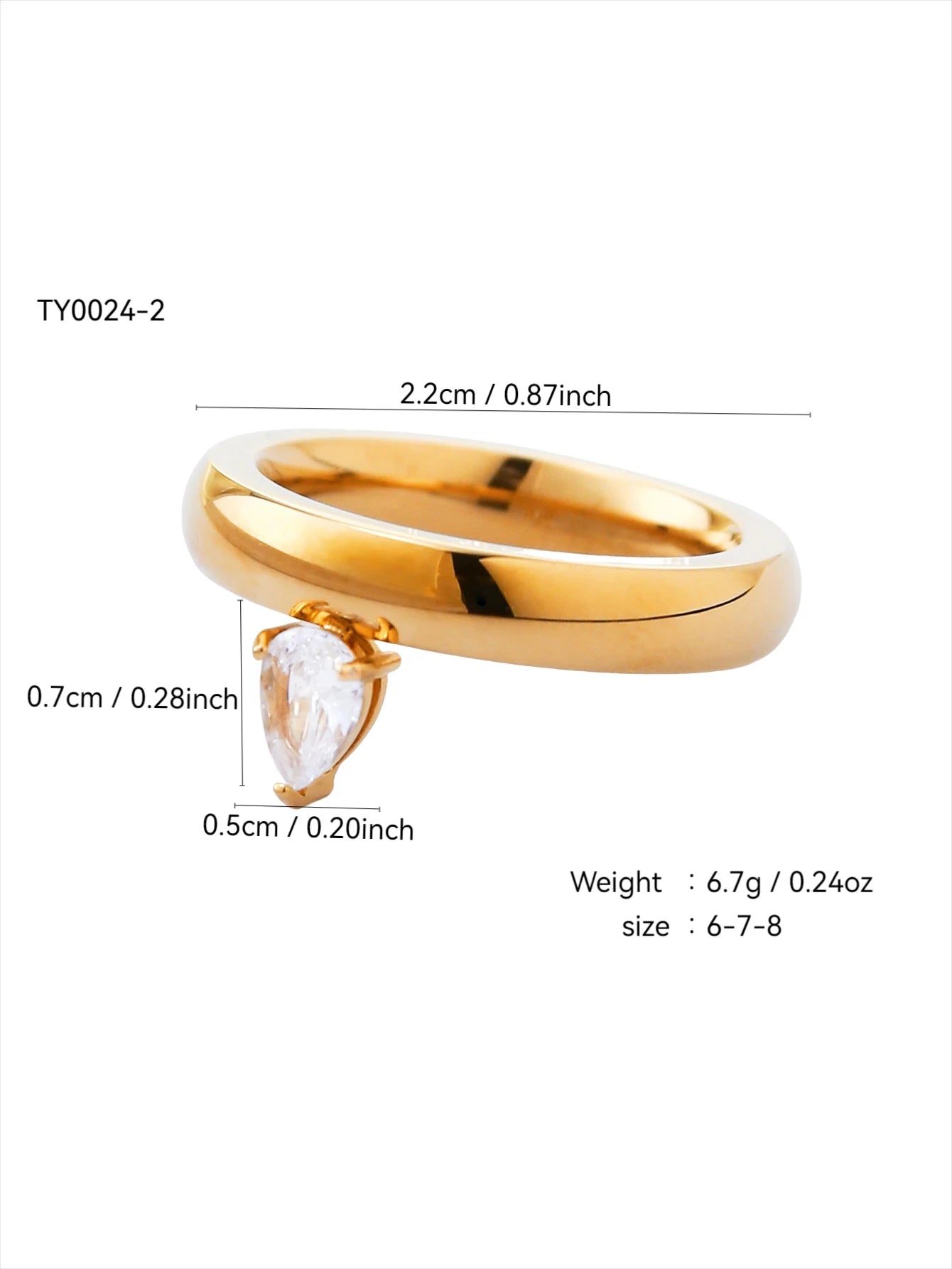 Celeste Teardrop Ring