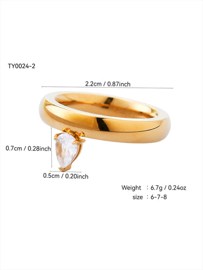 Celeste Teardrop Ring