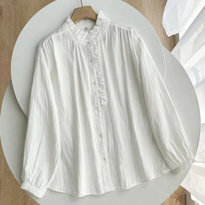 Hana Cotton Stand Blouse