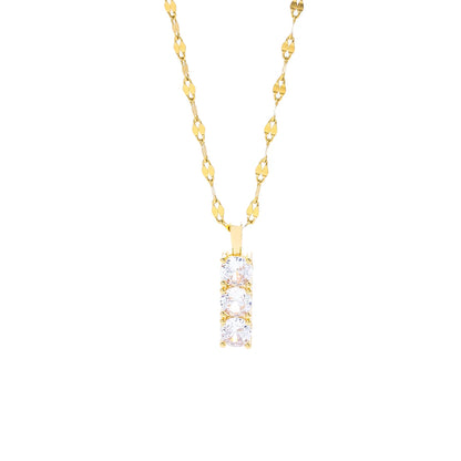 Zircon Crystal Pendant Necklace