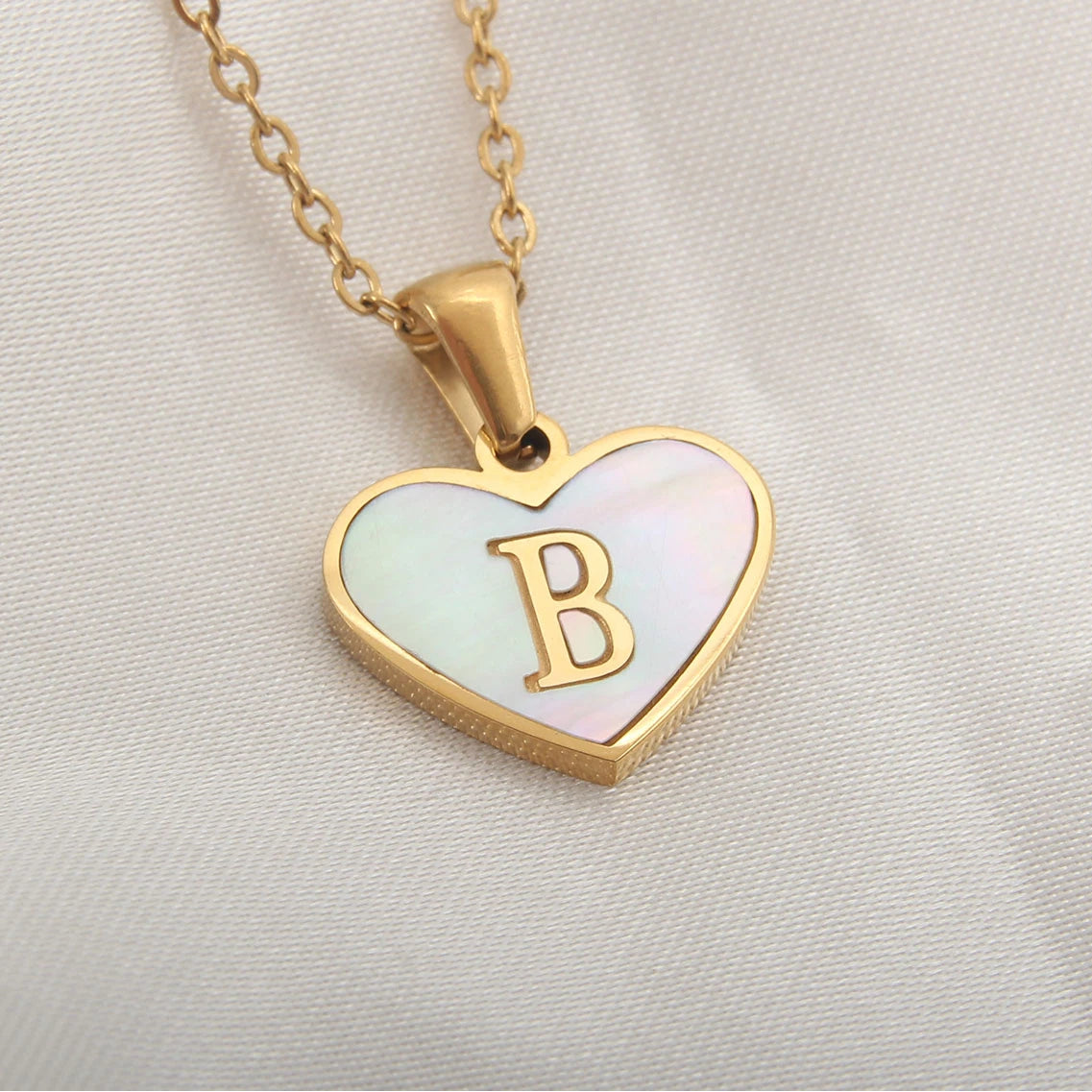 Mila Heart Initial Necklace