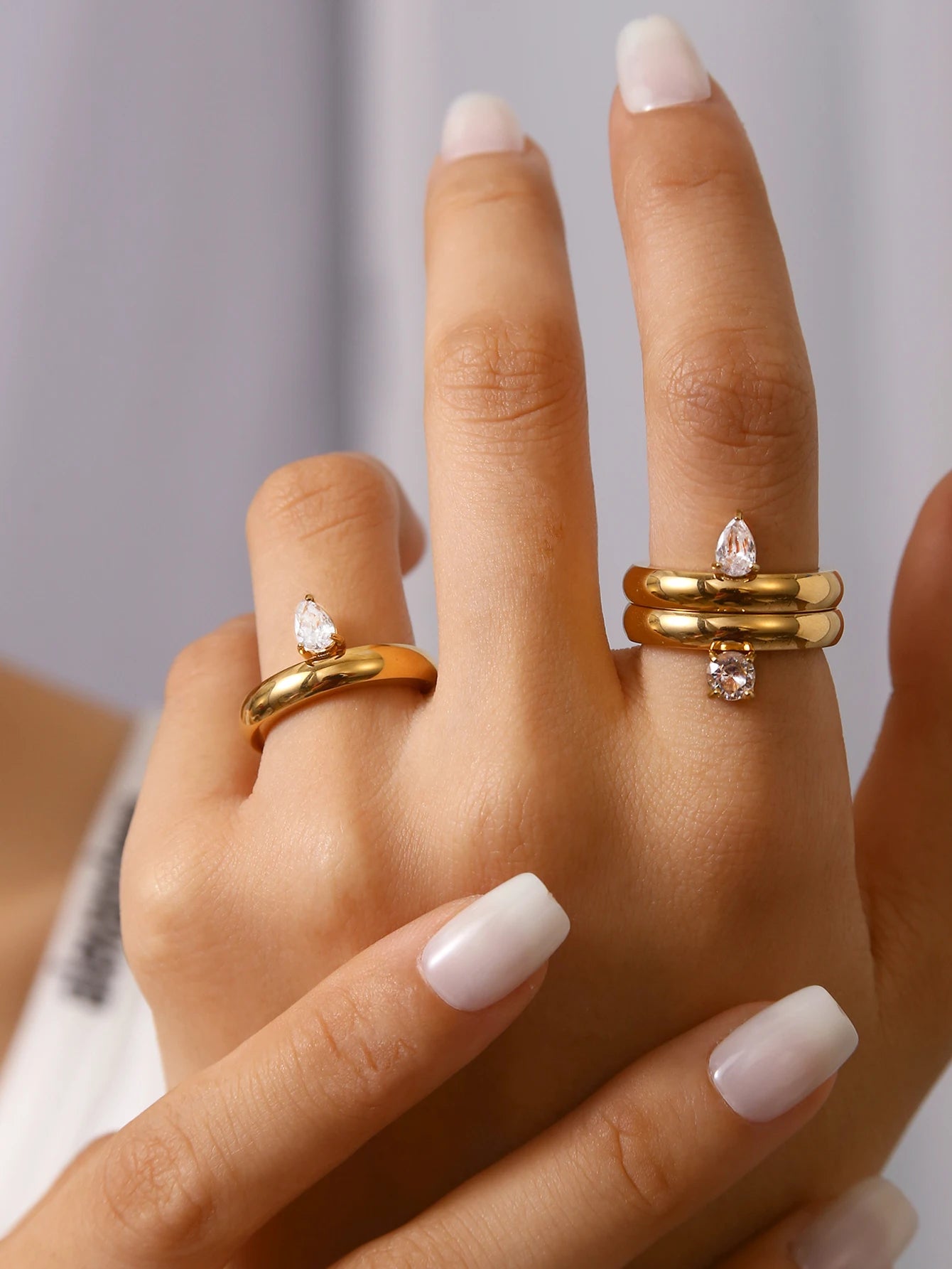 Celeste Teardrop Ring