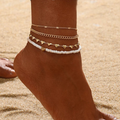 Melodie Boho Heart Anklet