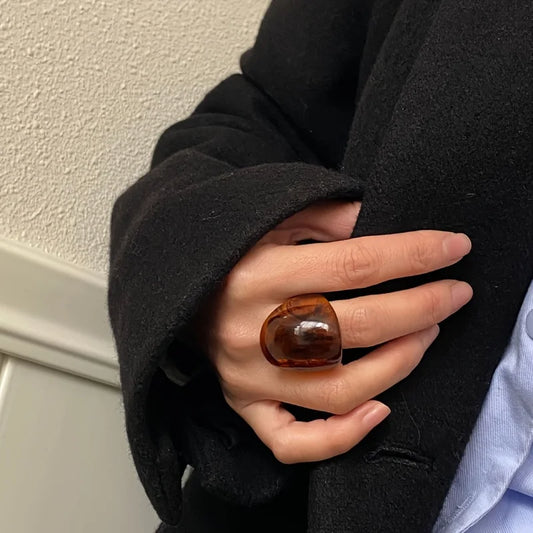 Sienna Resin Layered Ring