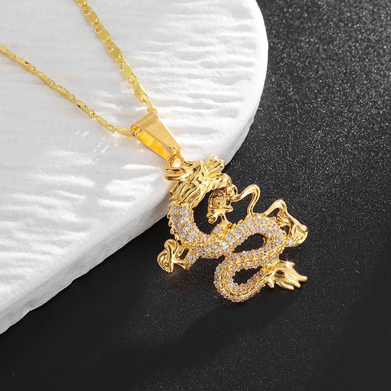 Zodiac Dragon Pendant Necklace