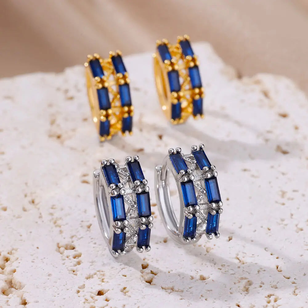 Aveline Blue Zircon Studs