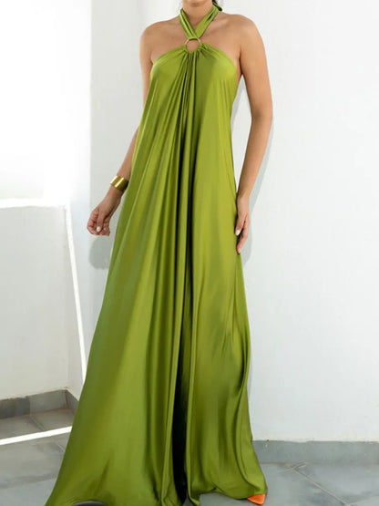 Mira Halter Backless Dress