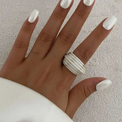 Viera Geometric Resin Ring