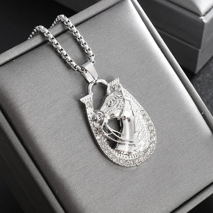 Horse Head Pendant Necklace