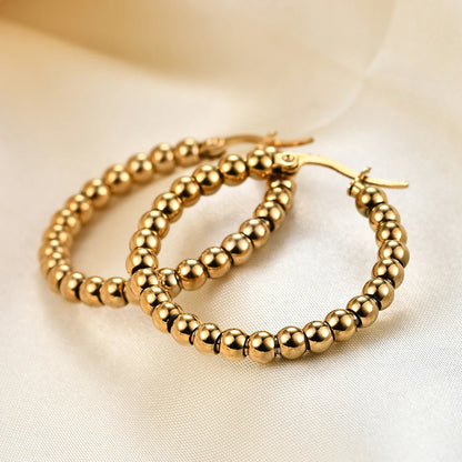 Ball Statement Hoop Earrings