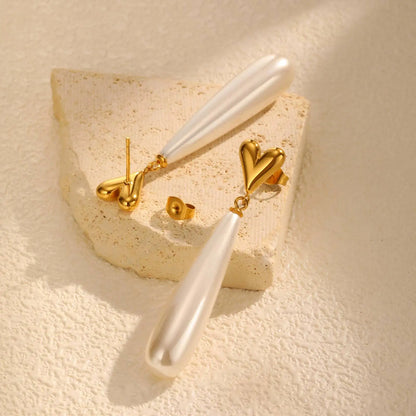 Chili Heart Drop Earrings