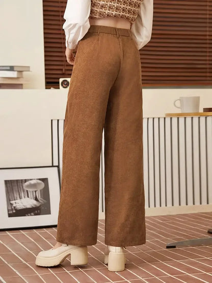 Nora Velvet Straight Pants