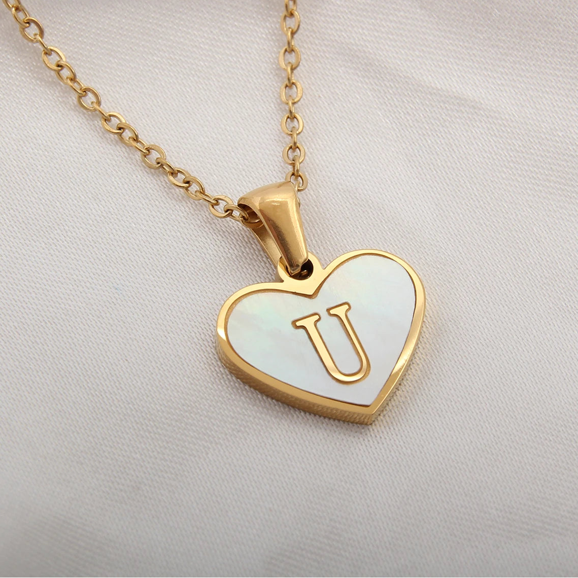 Mila Heart Initial Necklace