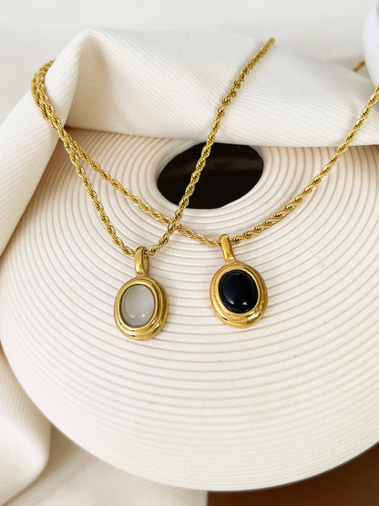 Gemstone Twist Pendant Necklace