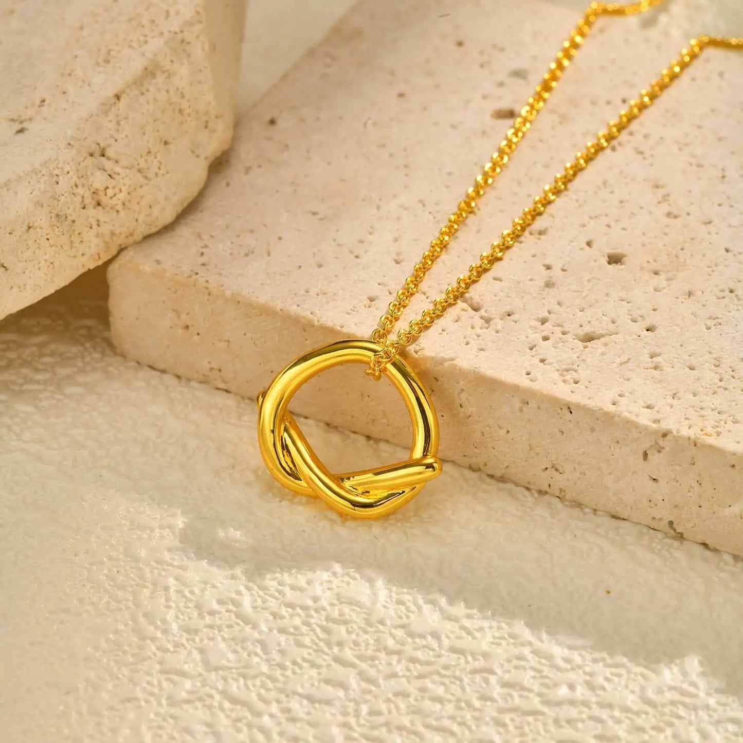 Iris Knot Pendant Necklace