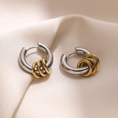 Classic Steel Hoop Earrings