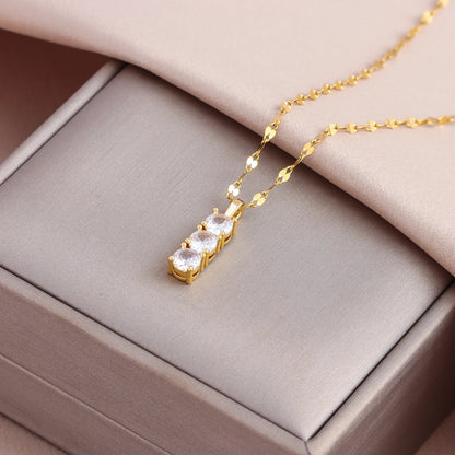 Zircon Crystal Pendant Necklace