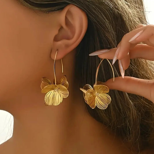 Dahlia Hoop Earrings