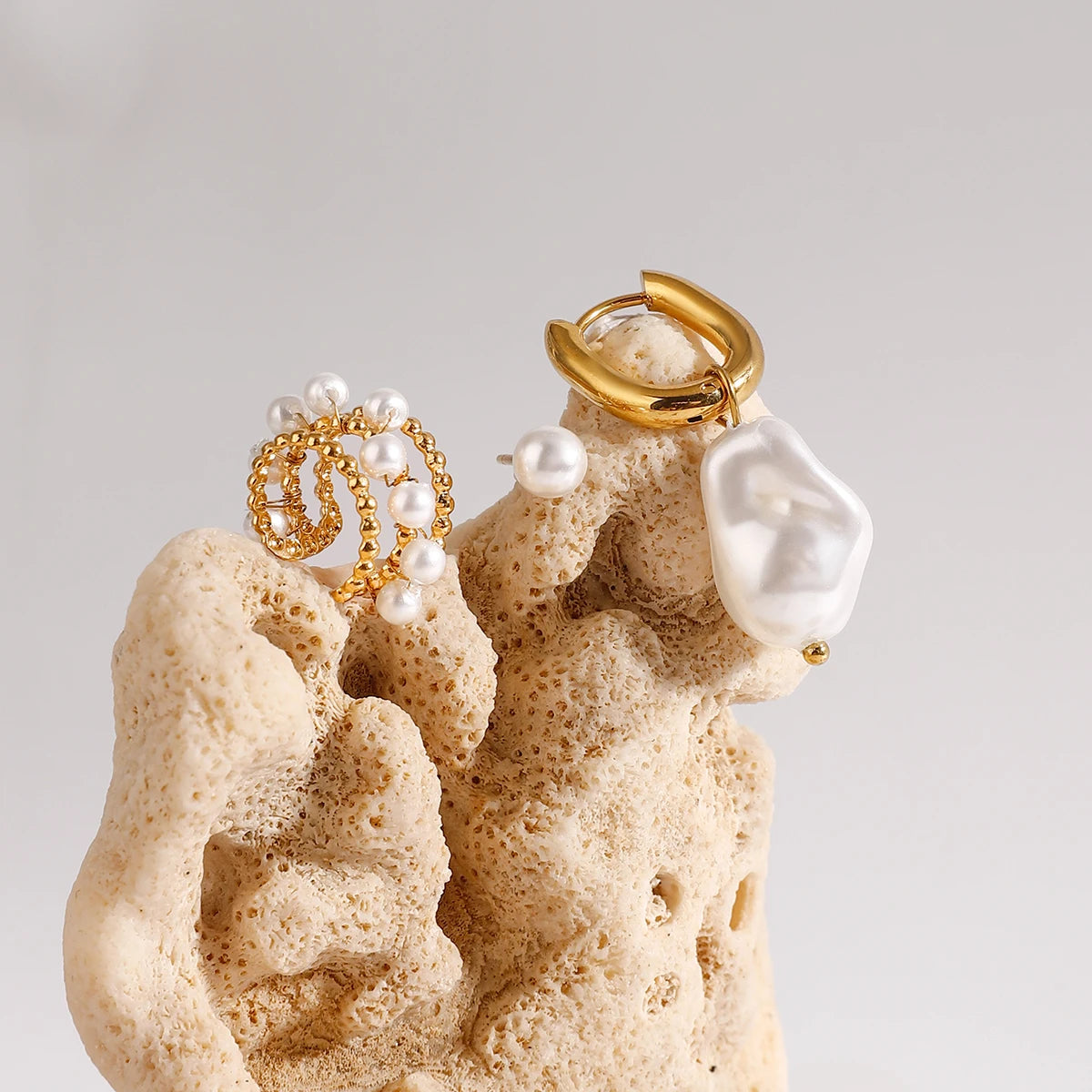 Celestial Pearl Earring Set