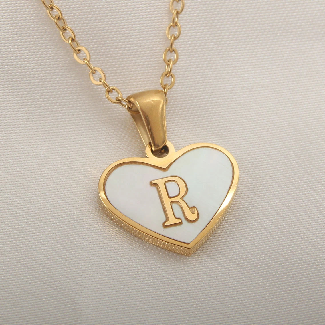 Mila Heart Initial Necklace