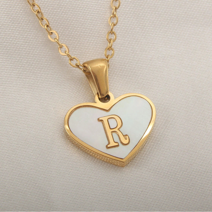 Mila Heart Initial Necklace