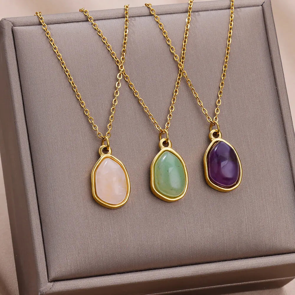 Natural Healing Crystal Necklace