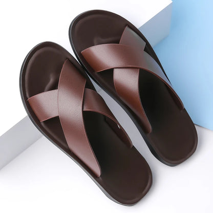 Theo Leather Slides