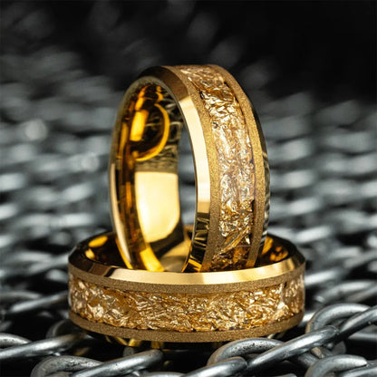 Gold Foil Tungsten Carbide Ring