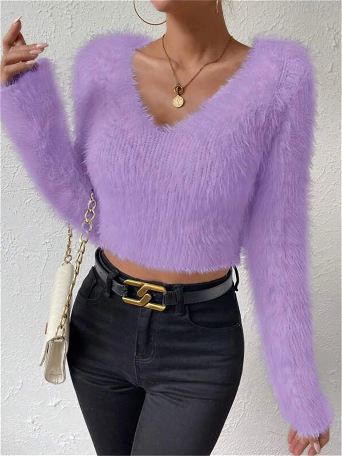 Ava V-Neck Pullover Sweater