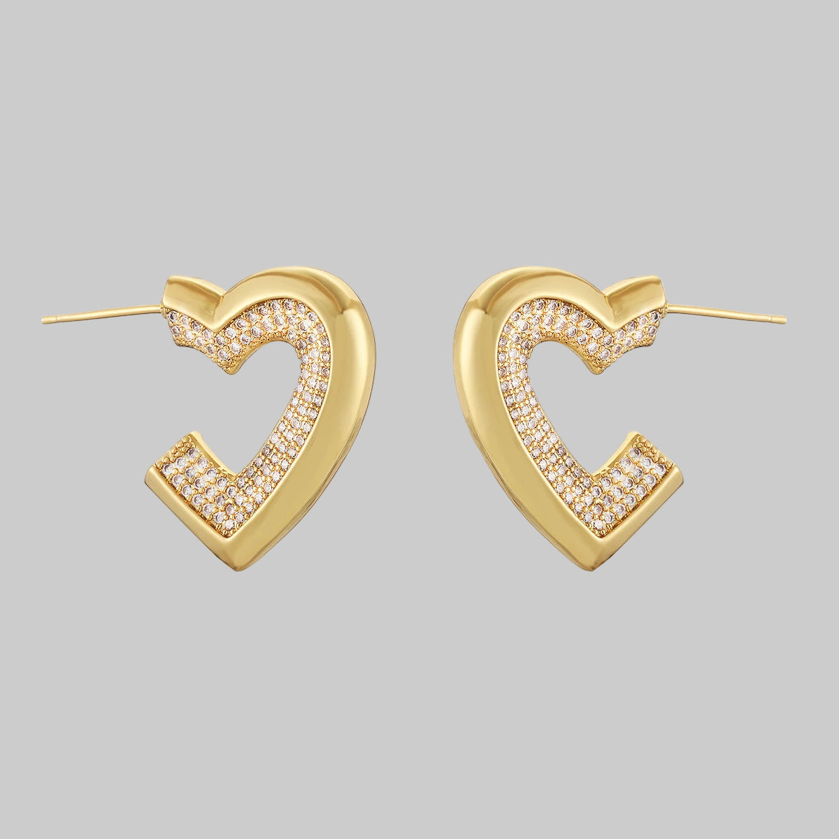 Arvella Half-Heart Studs
