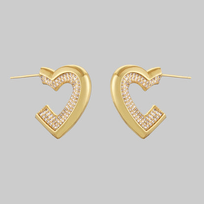 Arvella Half-Heart Studs