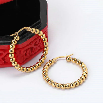 Ball Statement Hoop Earrings