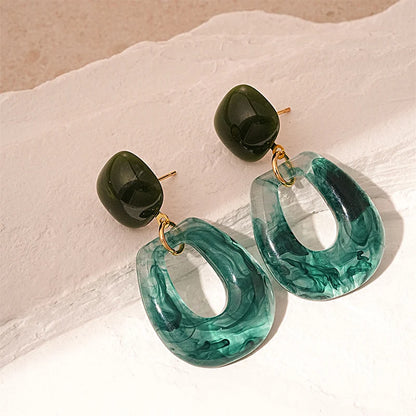 Freya Green Drop Earrings