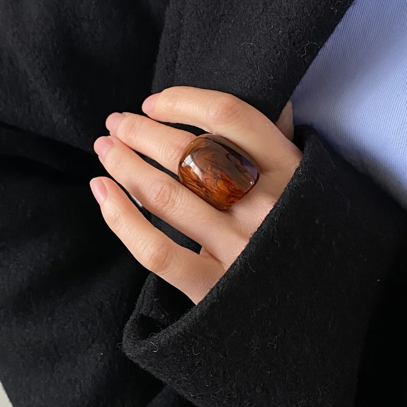 Sienna Resin Layered Ring