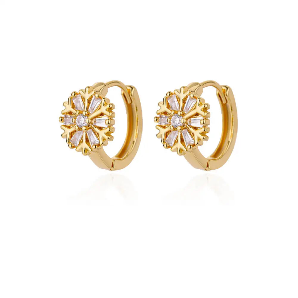 Arlina Snowflake Hoops
