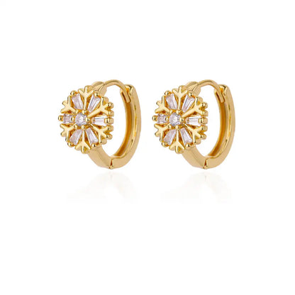 Arlina Snowflake Hoops