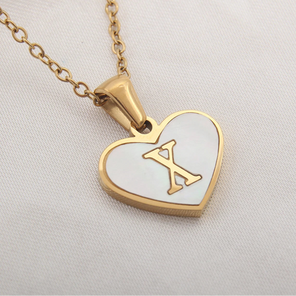 Mila Heart Initial Necklace