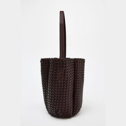 Mila Woven Bucket Bag