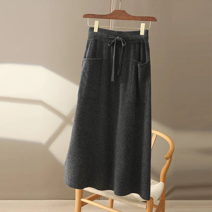 Clara Wool A-Line Skirt