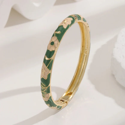 Enamel Flower Bangle