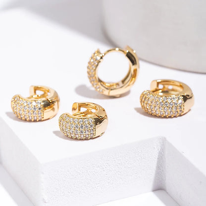 Sophie Zircon Hoop Earrings